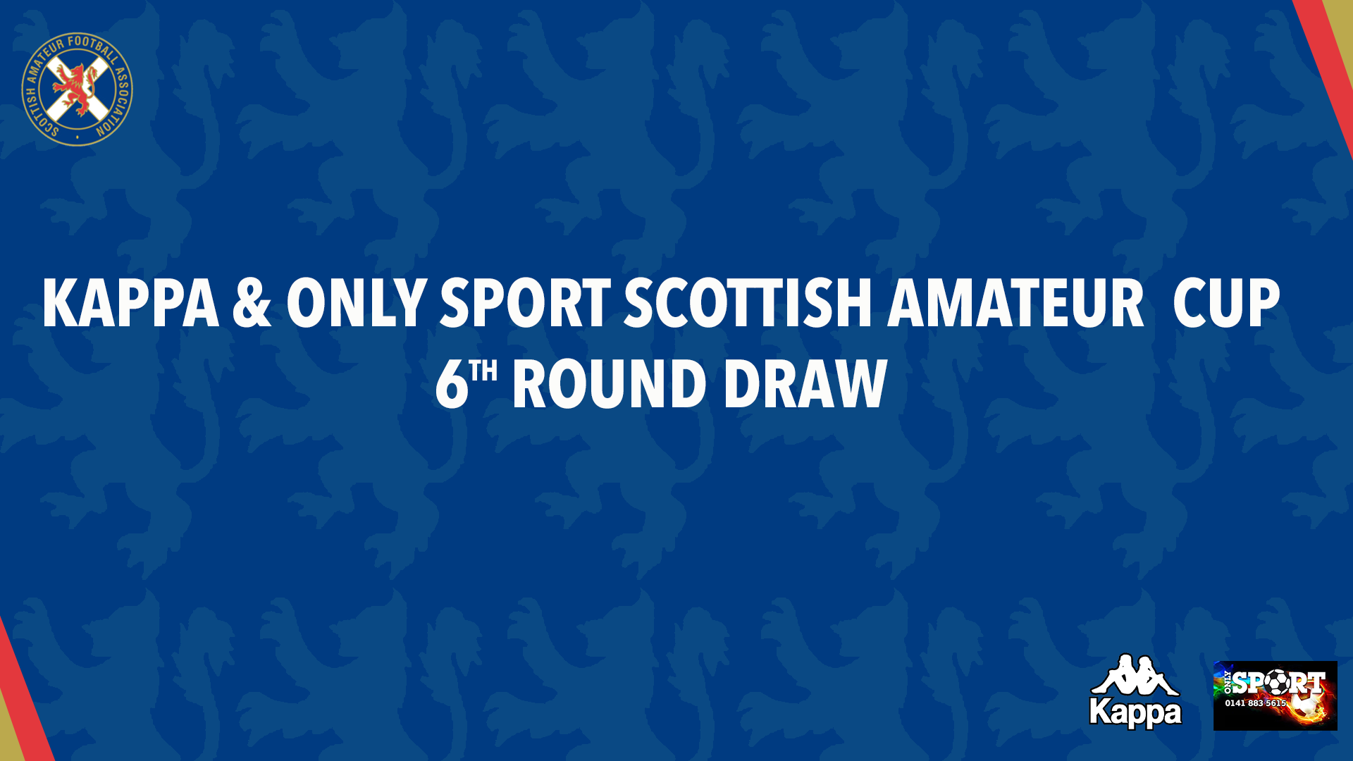 Kappa & Only Sport Scottish Amateur Cup 6th Round Draw